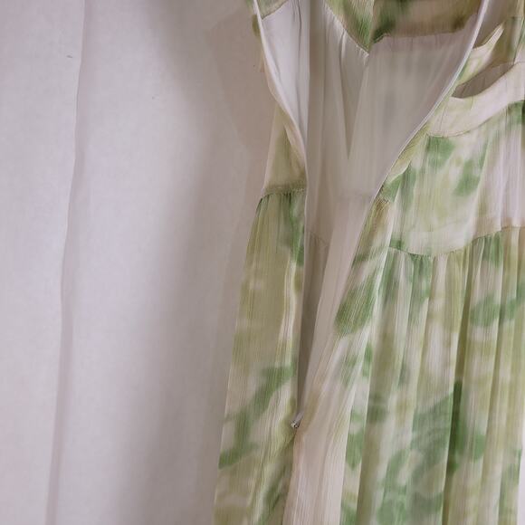 Line and Dot green tiered maxi dress Size XS Romantic Boho Forest Fairy Cottage - Picture 11 of 11